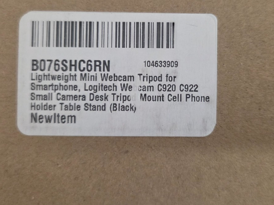 Sealed B076SHC6RN Lightweight Mini Desktop Tripod for Logitech C920 + C922