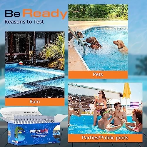 Rapid Bacteria Test for Pool & Spa - Detects E. coli, Salmonella, 10 Pack