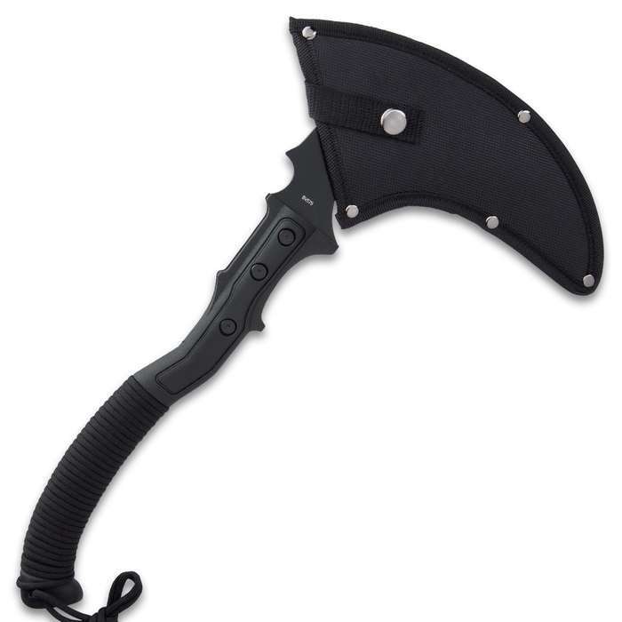 16" Black Legion Tactical Sickle Ninja Scythe Axe Sword Blade Hunting Kama Knife