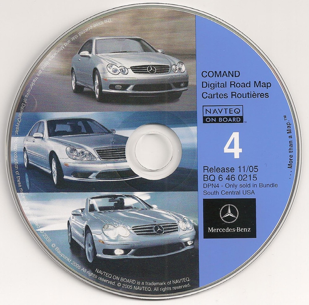 2000 2001 2002 Mercedes E320 E430 E55 Navigation Map TX OK AR LA MS Partial TN