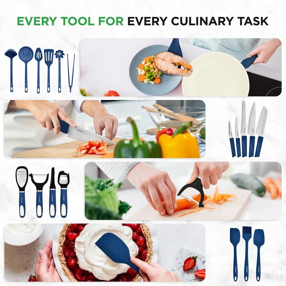 NutriChef 54 Pcs. Home Kitchen Cookware, Kitchen Tools, and Bakeware Set