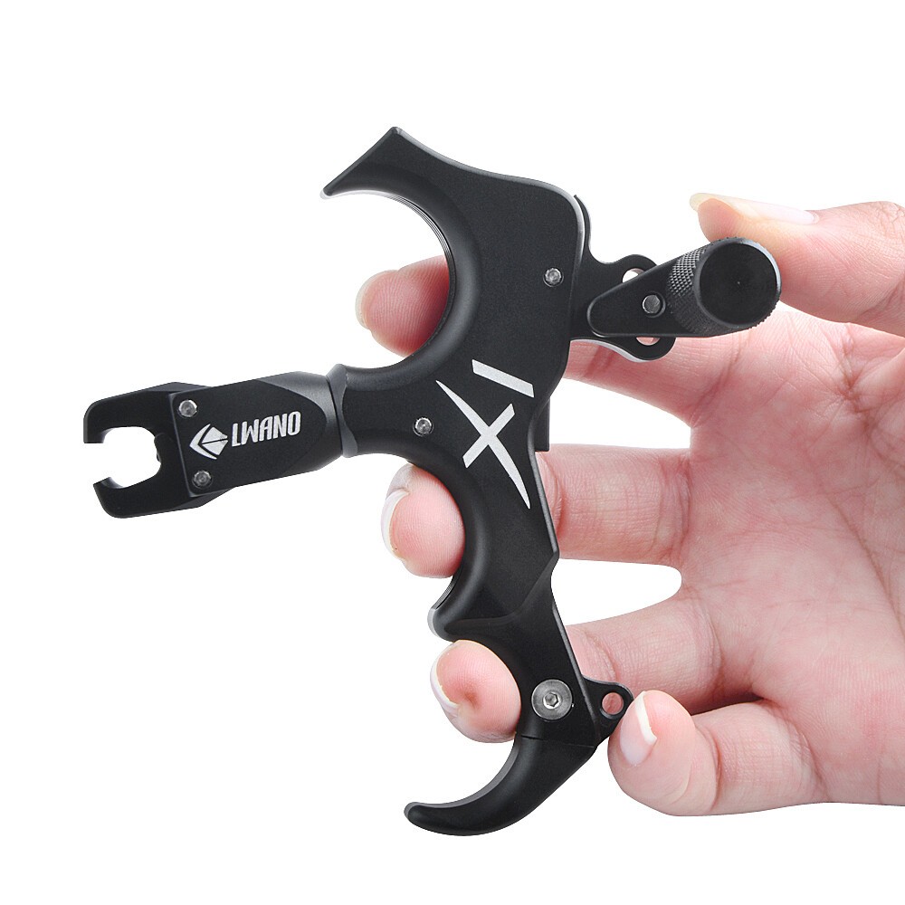 Archery Release Aids 3 4 Finger Thumb Trigger Caliper Grip Compound Bow Hunting