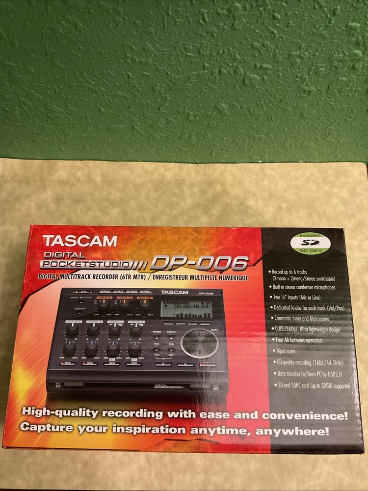 TASCAM DP-006 6 Track Digital Pocketstudio with SD Card