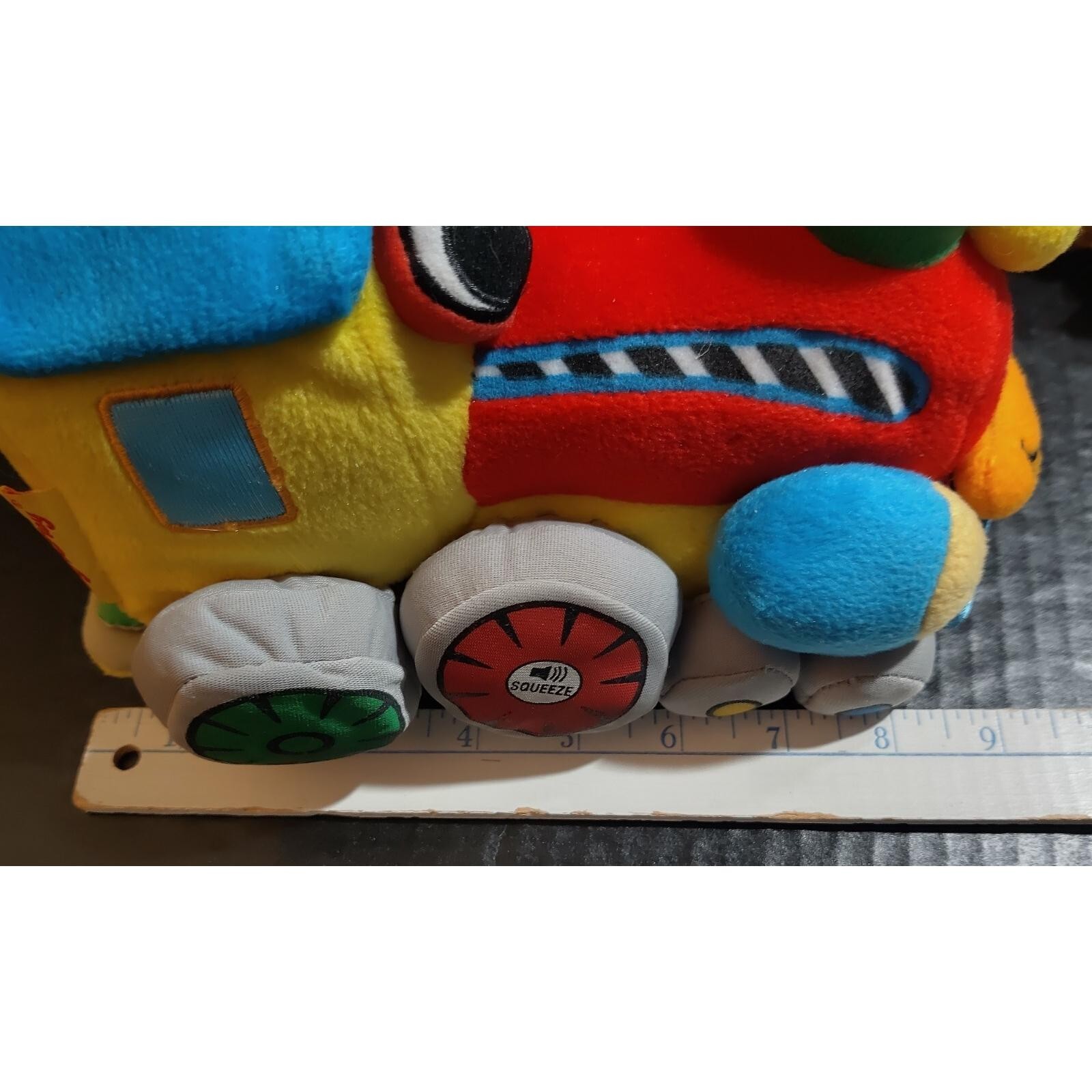 Soft Play Train Book All Aboard Train Rattle Plush Soft Cloth Toy Stuffed 9"