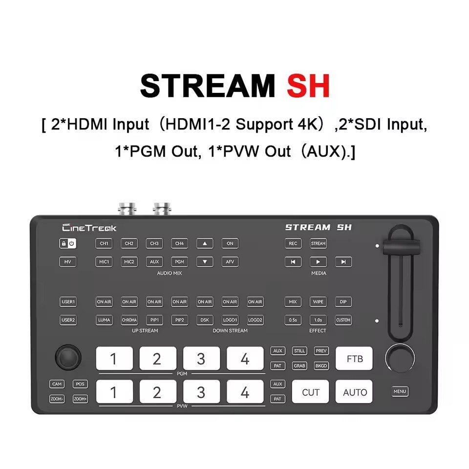 Cinetreak Stream SH 5-CH 2xHDMI-2xSDI Multi Solution Video Deck Switcher Stream