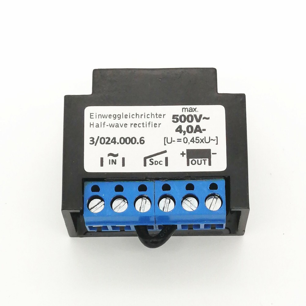 Mayr Einweggleichrichter 3/024.000.6 max 500V~ 4,0A- half wave rectifier module