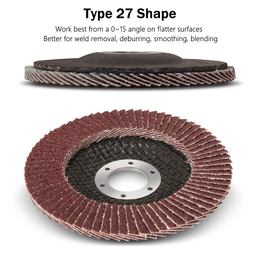 20x 4.5" 4-1/2 Flap Disc 40 60 80 120 Grit Angle Grinder Sanding Grinding Wheels
