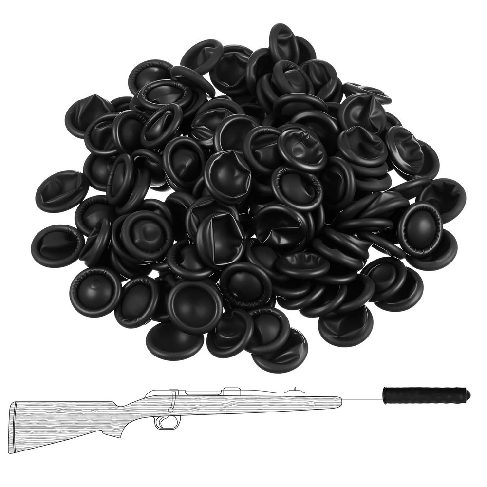 200 Pack Muzzleloader Rifle Accessories Muzzle Cover Black Dust Protector NEW