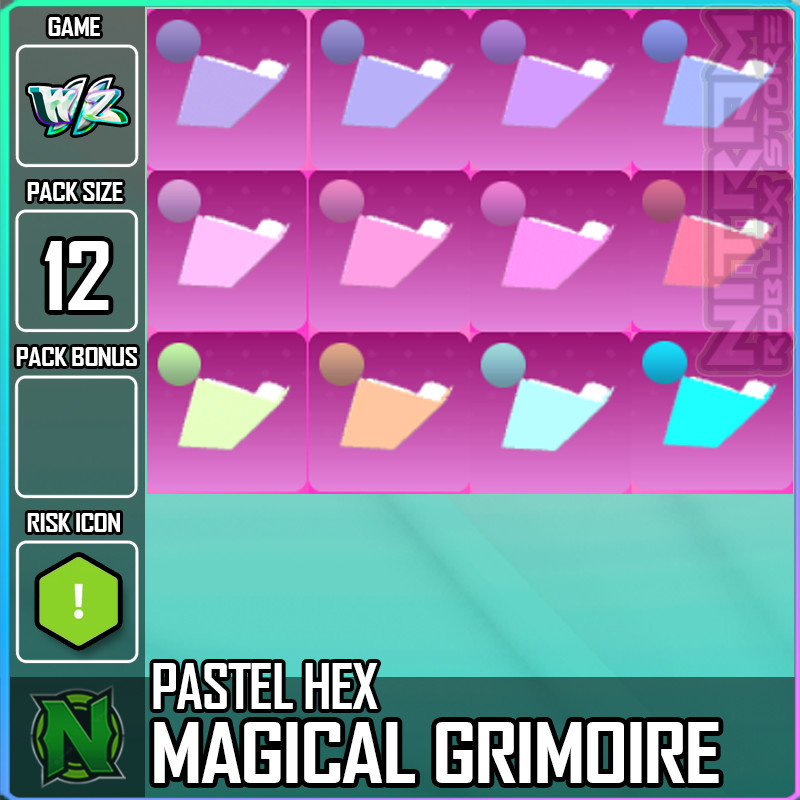 World Zero WZ - 12 PACK - PASTEL HEX - MAGICAL GRIMOIRE