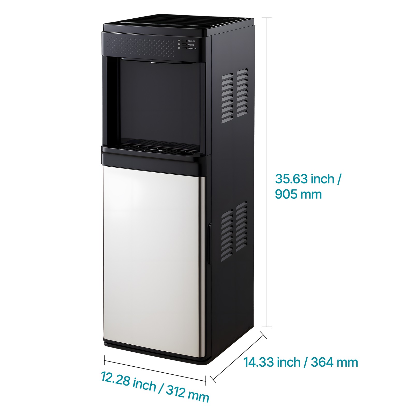 Uimoso 3-in-1 Floor-Standing Water Dispenser with Ice Maker for Home Use