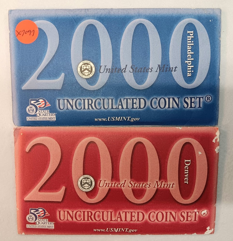 2000 US Mint Uncirculated Coin Sets P & D Mints
