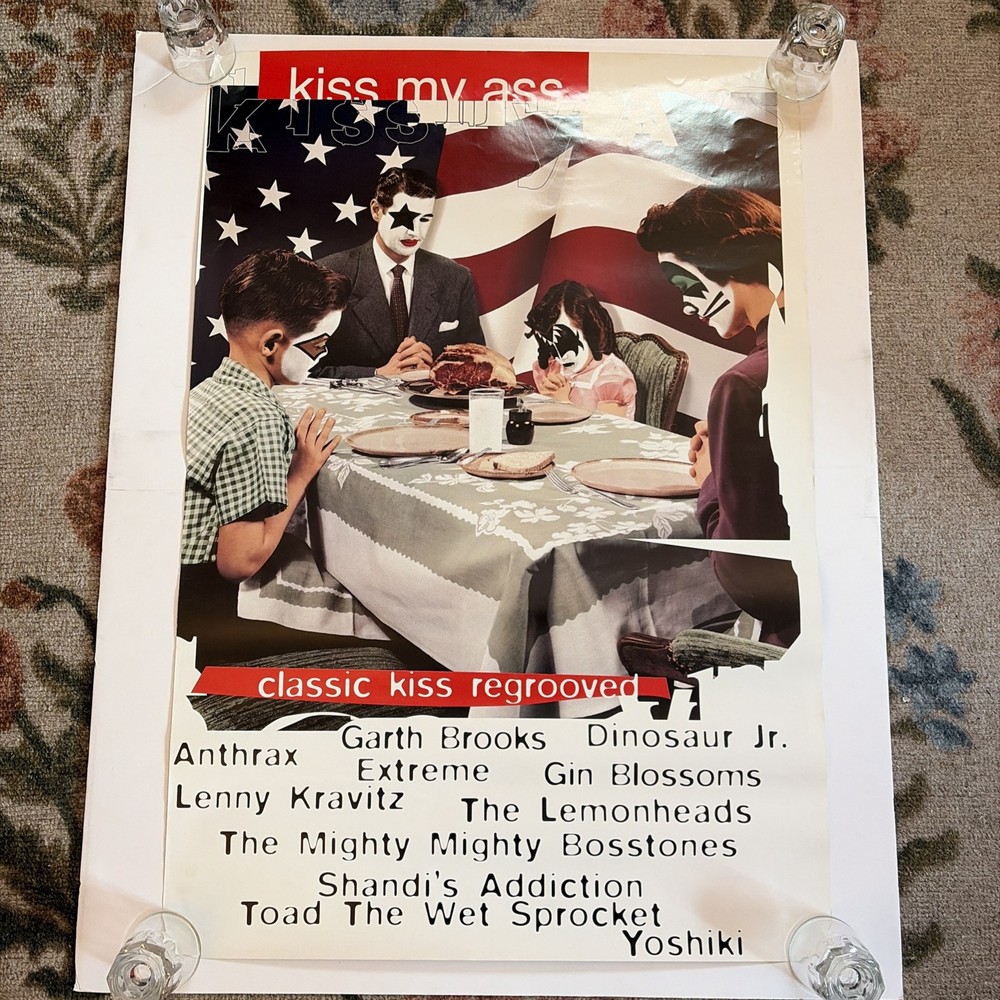 KISS My Ass 1994 Promotional Only Promo Poster Anthrax Dinosaur Jr  2 Sided