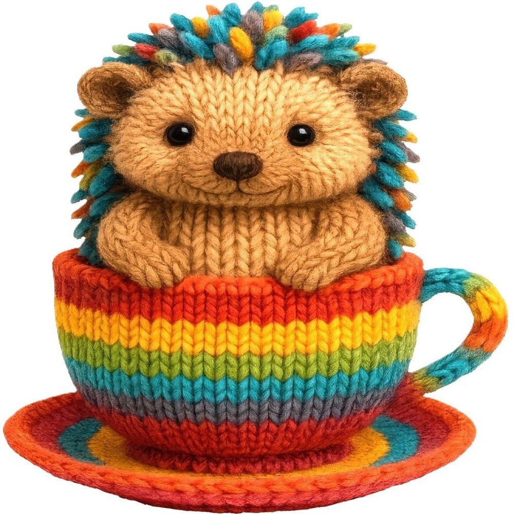 30 Custom Rainbow Hedgehog Cup Personalized Address Labels