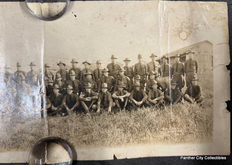 WWI Era Panoramic Photo Fort Sill Lawton Oklahoma Field Artillery Call Army