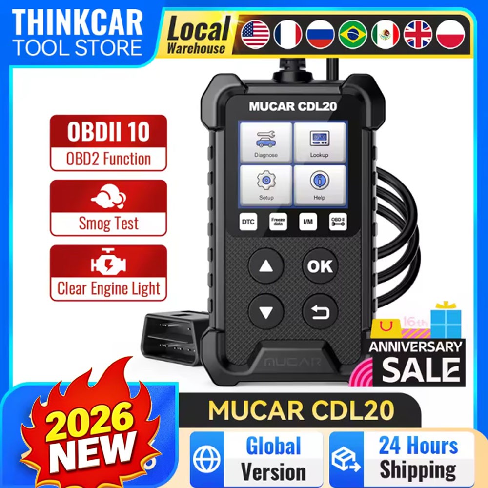 MUCAR CDL20 Car OBDII OBD2 Scanner Fault Code Reader Engine Diagnostic Scan Tool