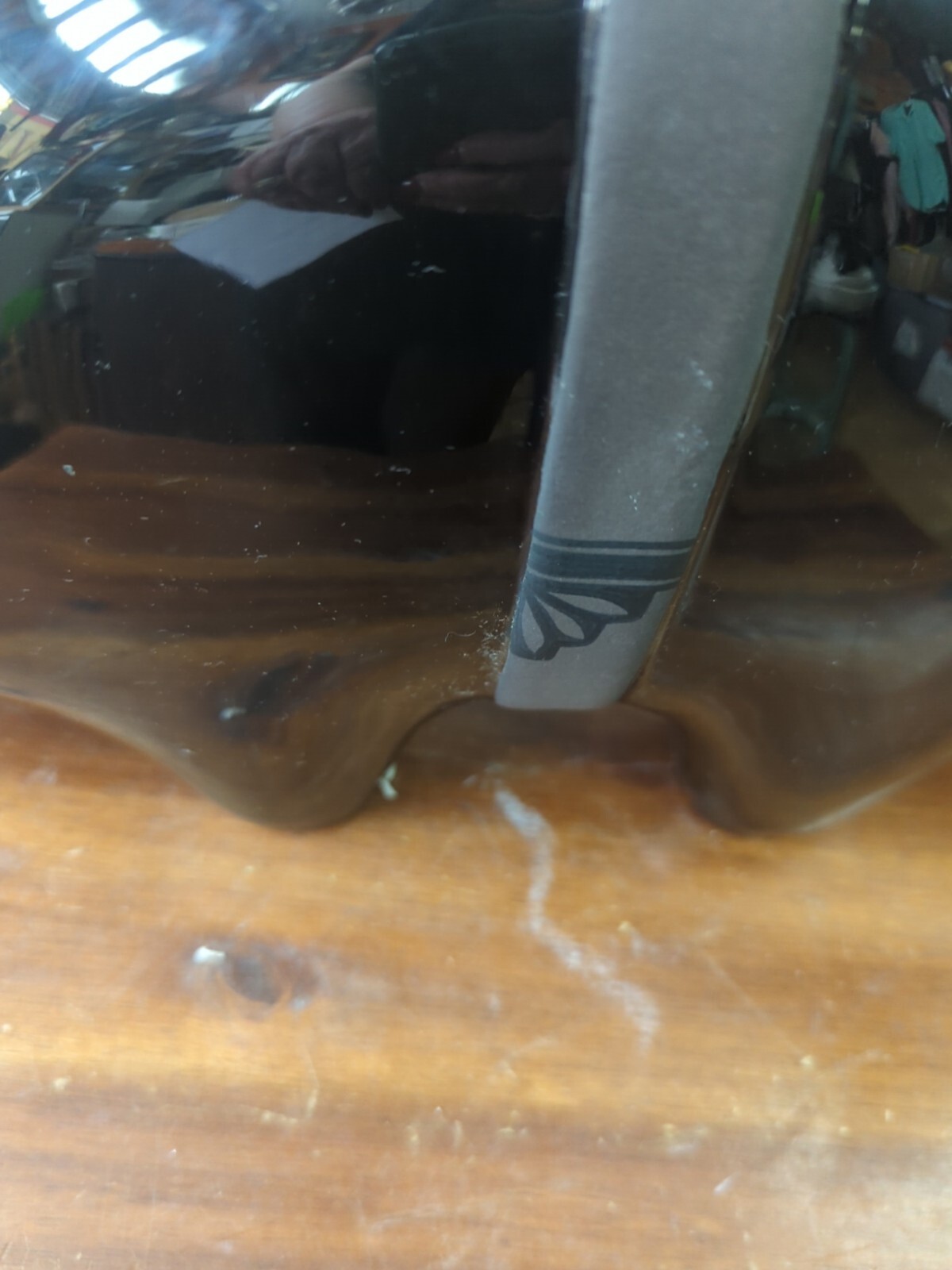 Large Lawrence Vargas New Mexico Blackware Pottery Bear Large 10"Artist