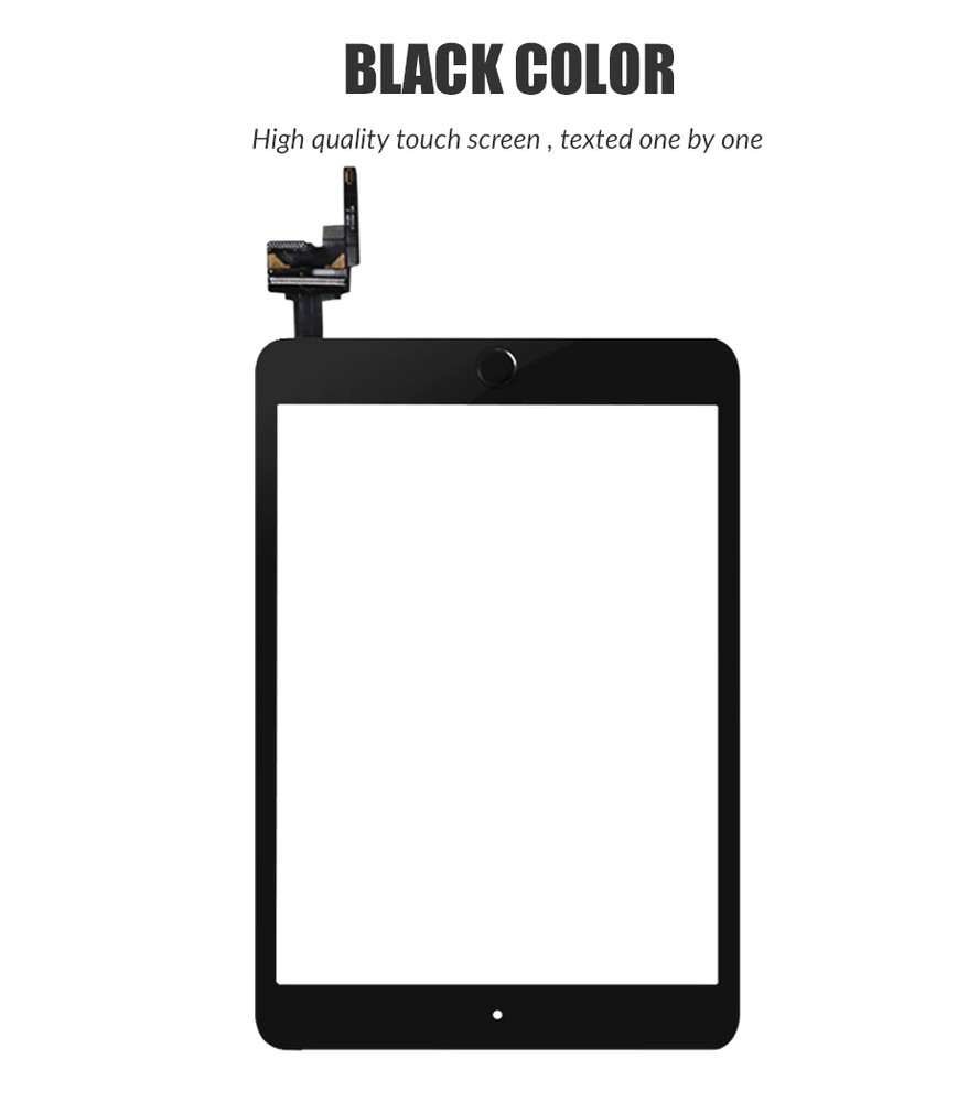 Touch Screen Glass Replacement Part For iPad Mini 3 With Home Button Installed