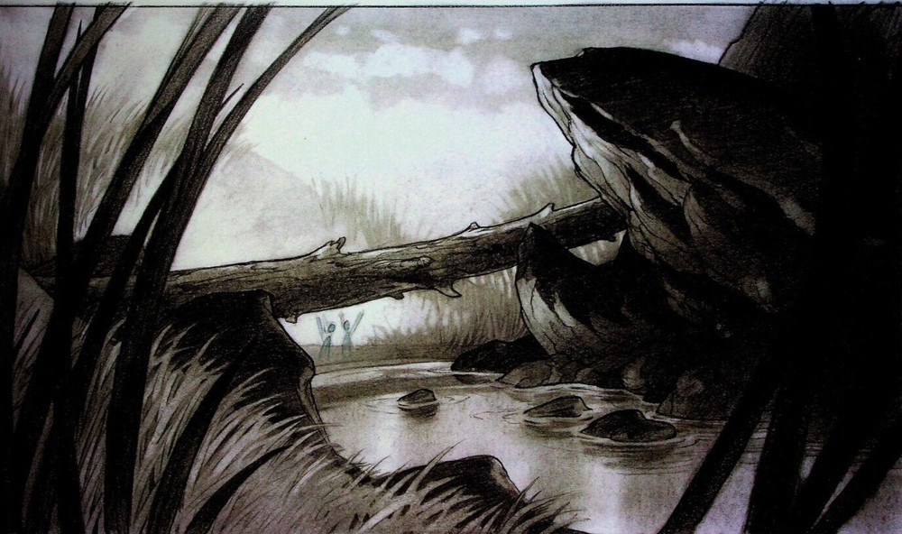 Pixie Hollow Games 2011 SIGNED Dennis Greco Production Background Layout Copy
