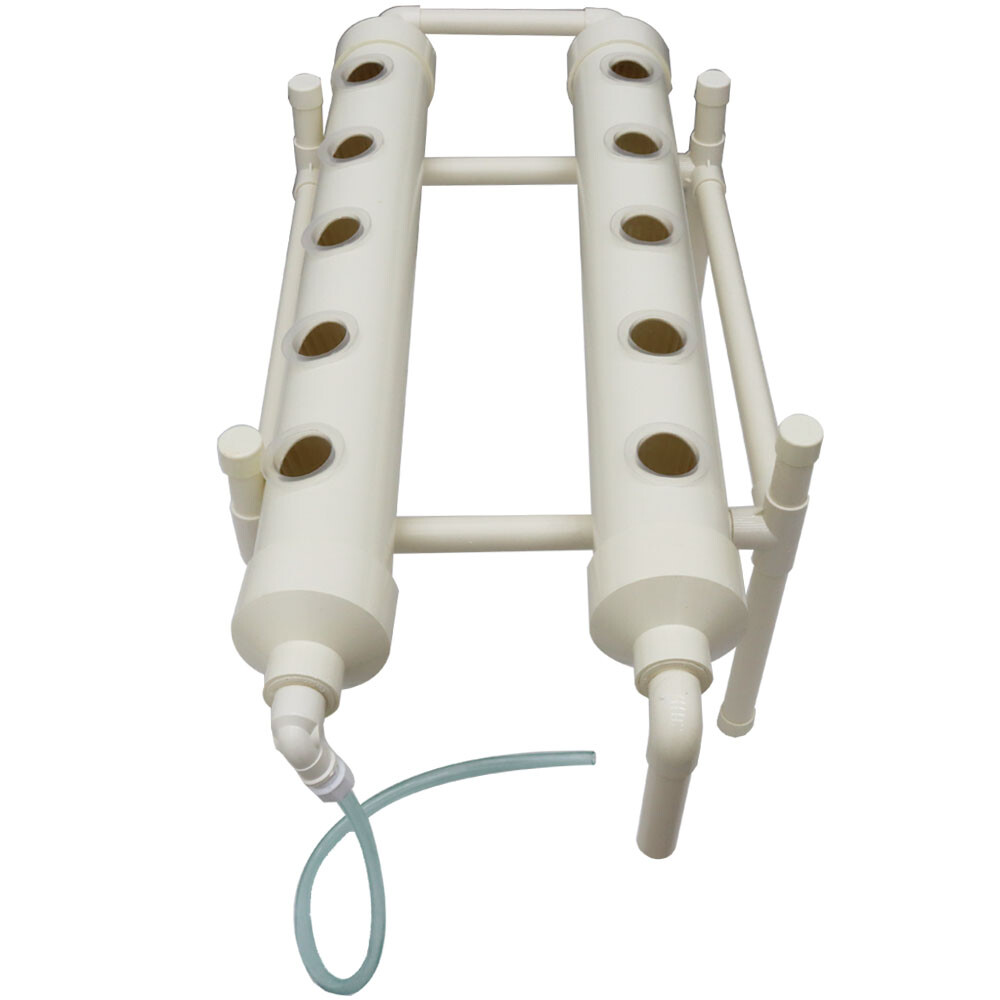 Indoor Hydroponic System Single Layer two Pipes Vegetable Growing Kit PVC Pipe