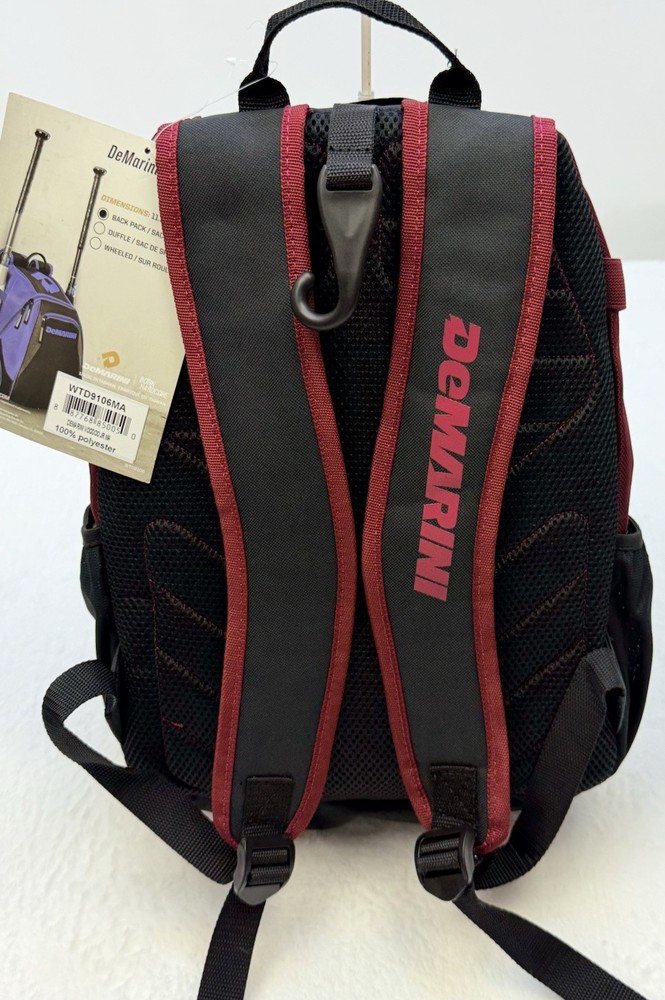 DeMarini Voodoo Junior Baseball Backpack 2 Mesh Bat Sleeves Large Comparment NWT