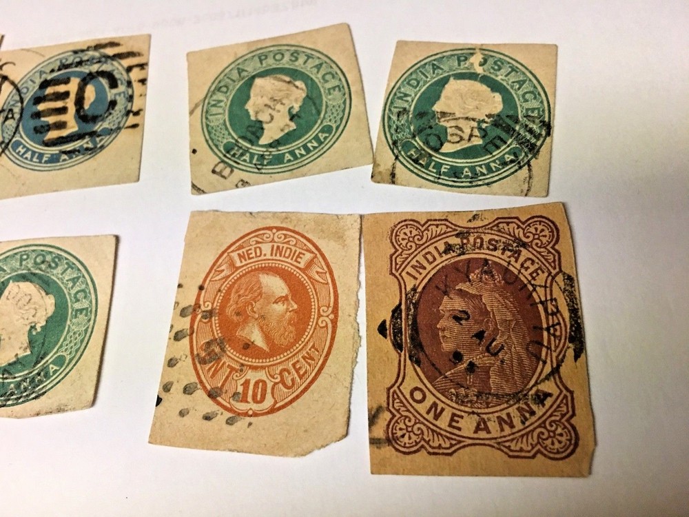 INDIA .STAMPS CUT SQUARE MISC LOT