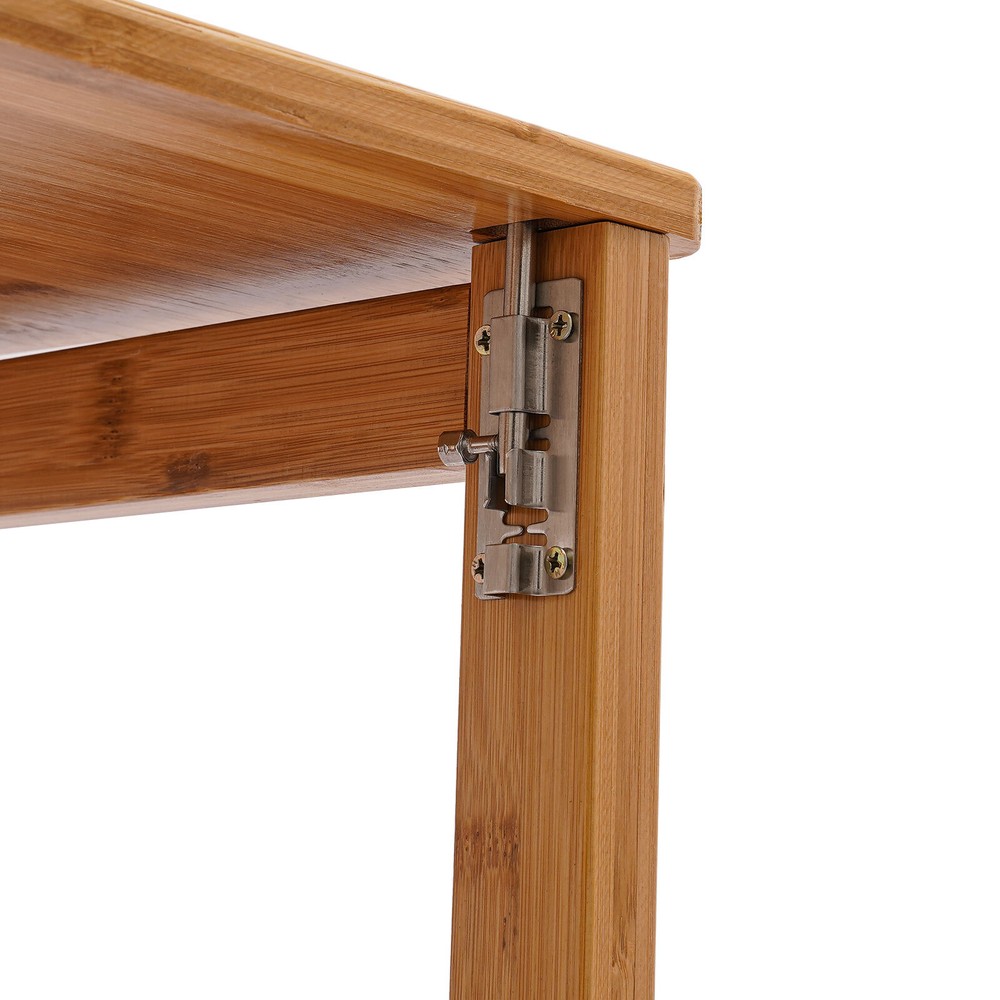 Folding Computer Desk, Modern Writing Table &Storage Shelf Home Office Work Desk