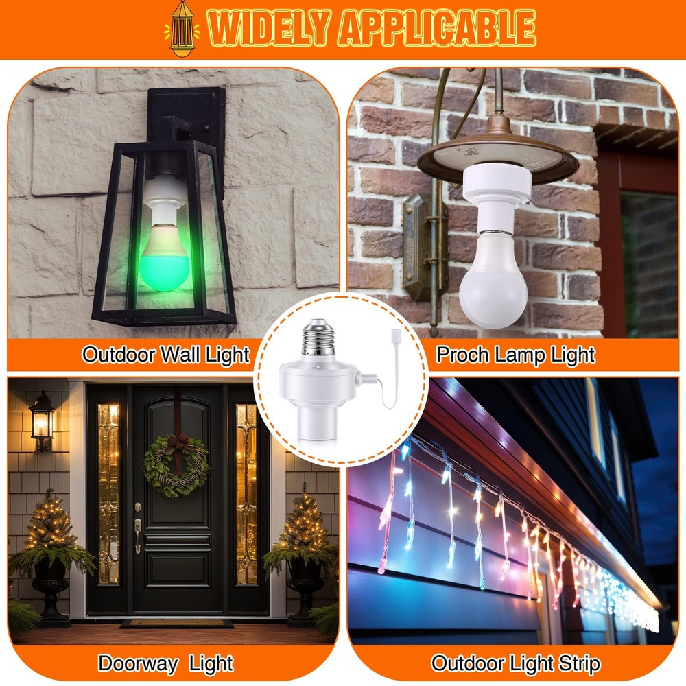 1 Pack E26 Light USB Socket Adapter, Lamp Socket Power Adapter 5V 1.5A, Light...