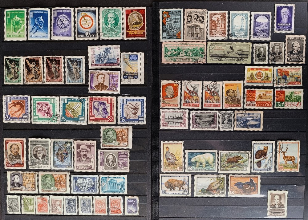 RUSSIA USRR 1957: 69 NEW MNH-MH -USED STAMPS