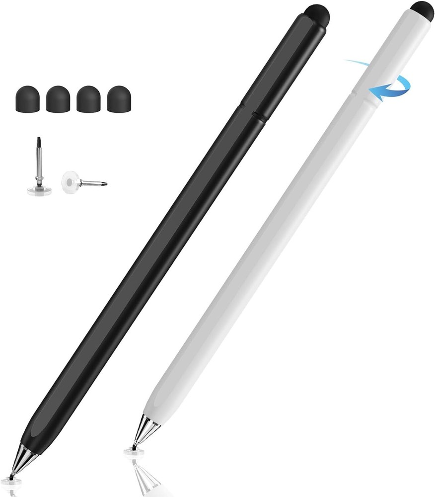 Stylus Pen for Touchscreen,2 in 1 High Sensitivity Rotatable Disc Stylus (2Pack)