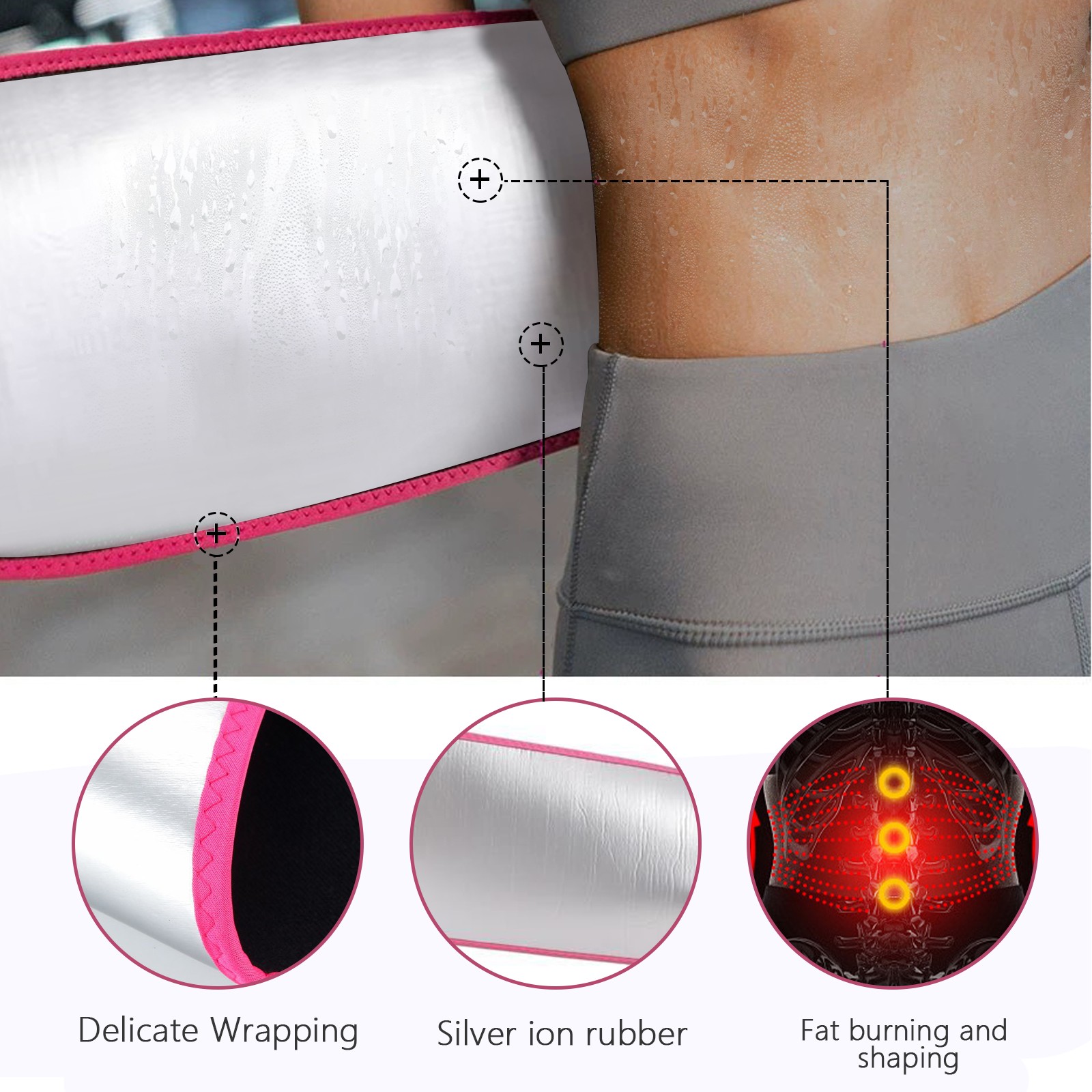 Men&Women Adjustable Waist Trainer for Weight Loss&Toning - Fitness Shaper Belt