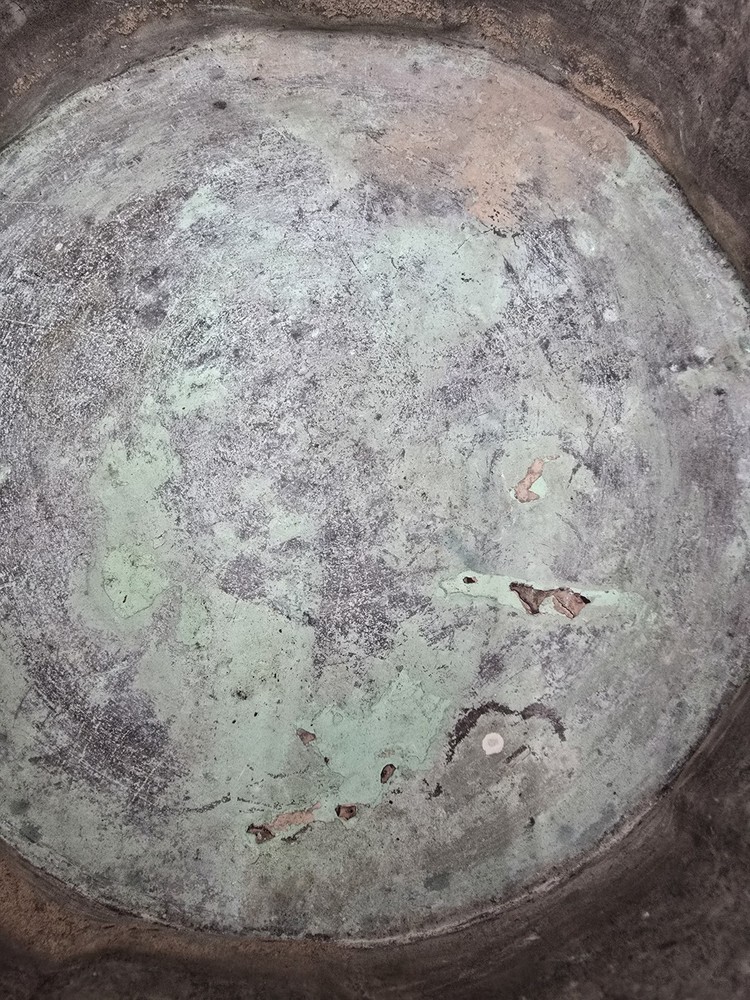 Rustic Hammered Copper Lidded Box Farmhouse 7 3/8” Primitive