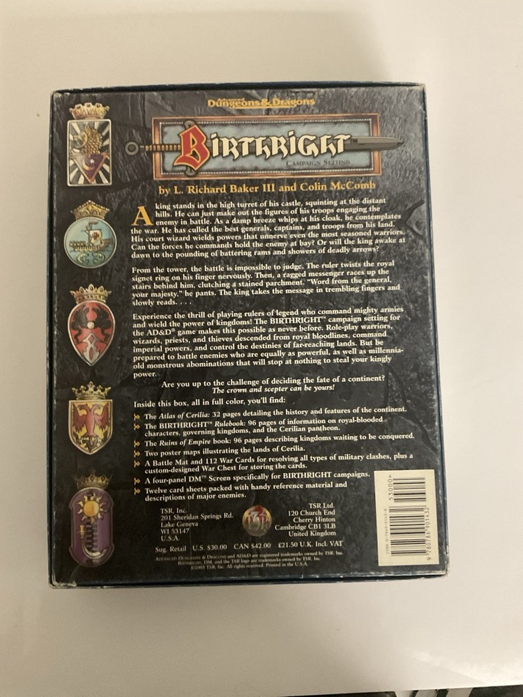 Adv D&D 3100 Birthright Campaign Setting