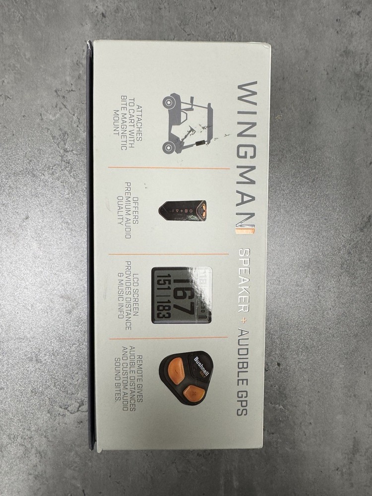 Bushnell Wingman View GPS Golf Speaker with Viewable LCD Screen, Open Box