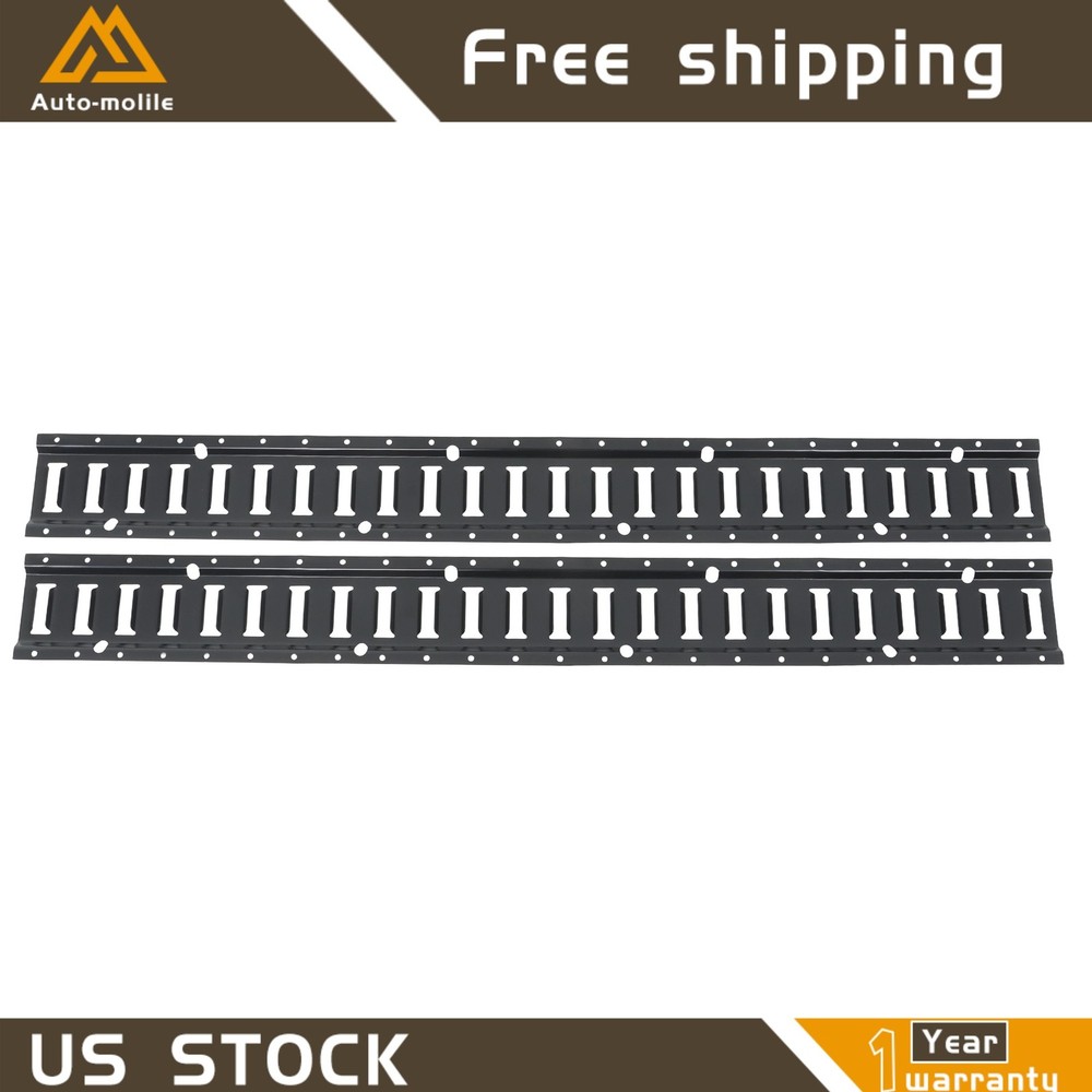 4' E Track Tie Down Rail 8 Pack Powder Coated Portable Tie Down Durable Flexible
