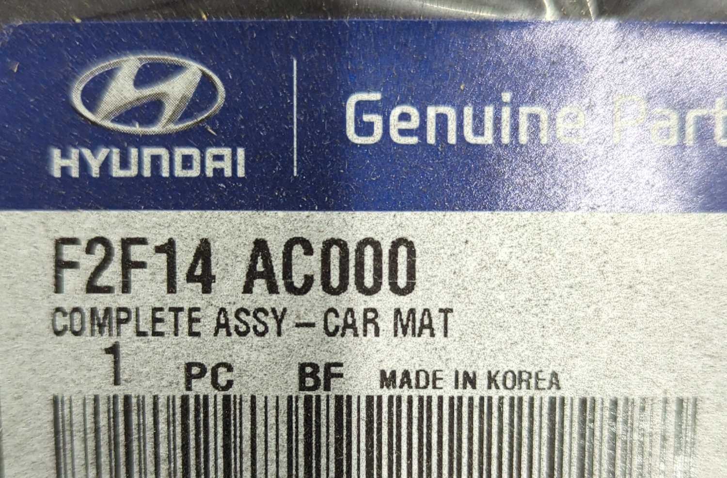 New OEM Genuine Hyundai Floor Mats 2017-2020 Elantra Black Carpet F2F14-AC001