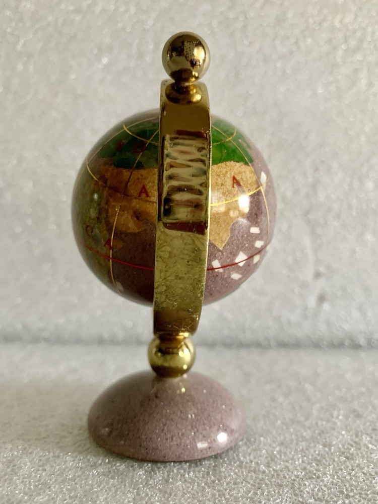 Vintage Miniature Desktop World Globe 3 1/2”