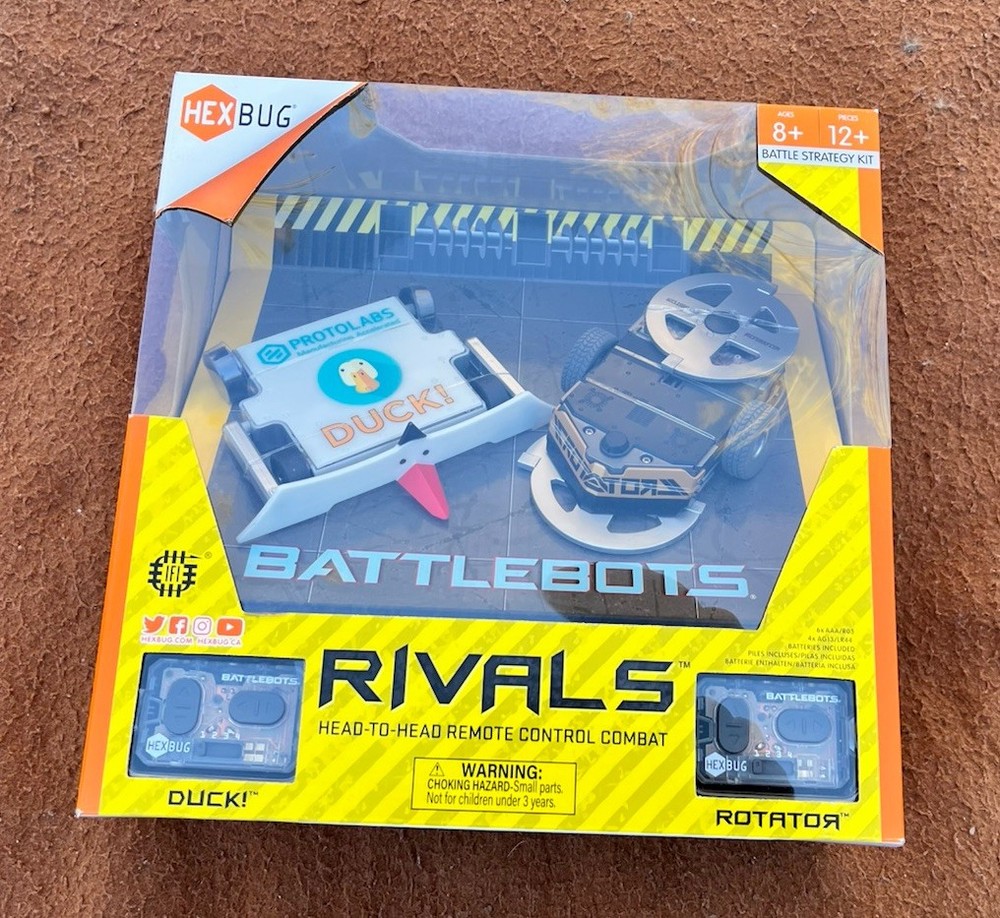 HEXBUG BattleBots Rivals 5.0 Duck vs Rotator Remote Control Combat Set New