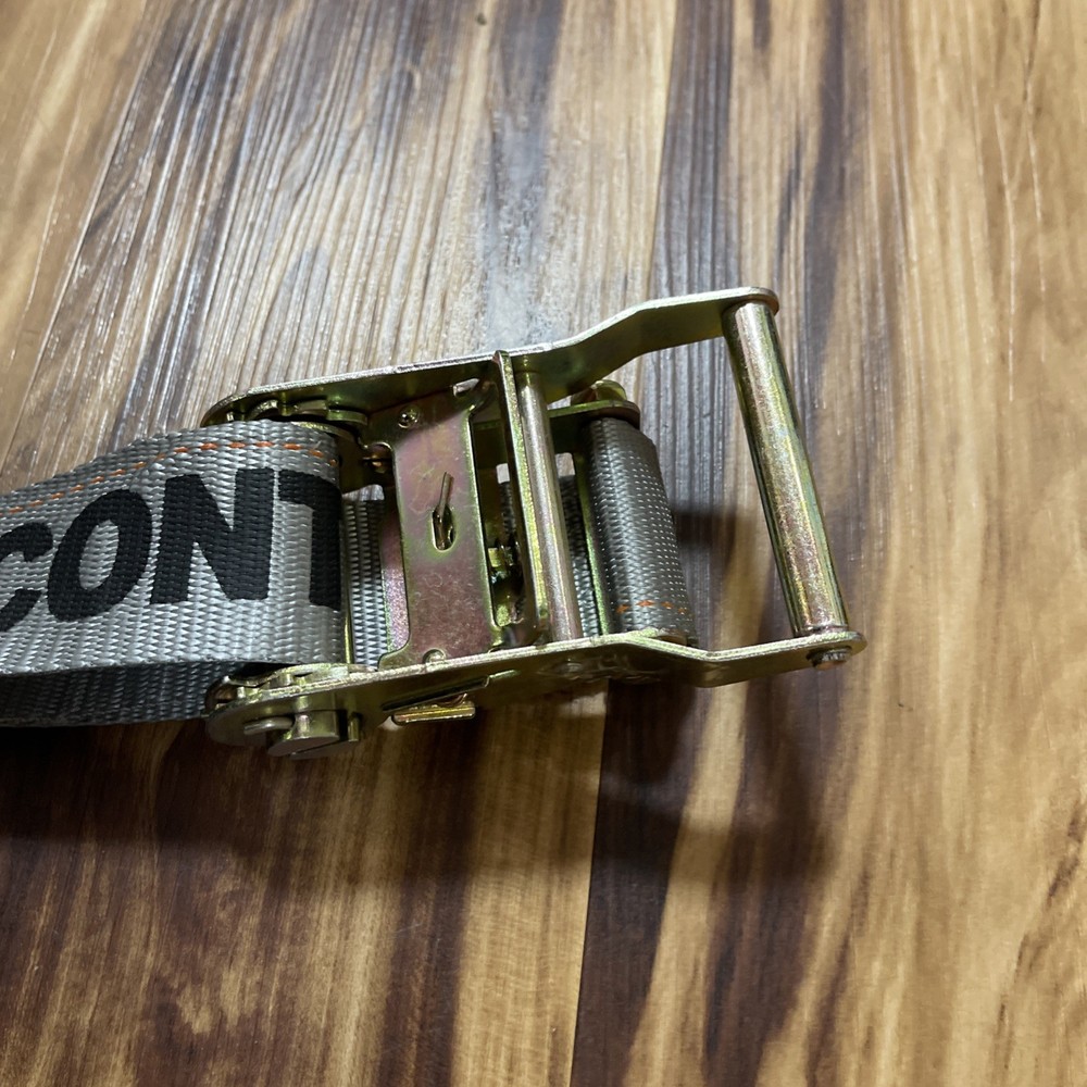 US Cargo Control USCC E Track Ratchet Strap w Spring E Fitting 2" x 16' Gray (4)