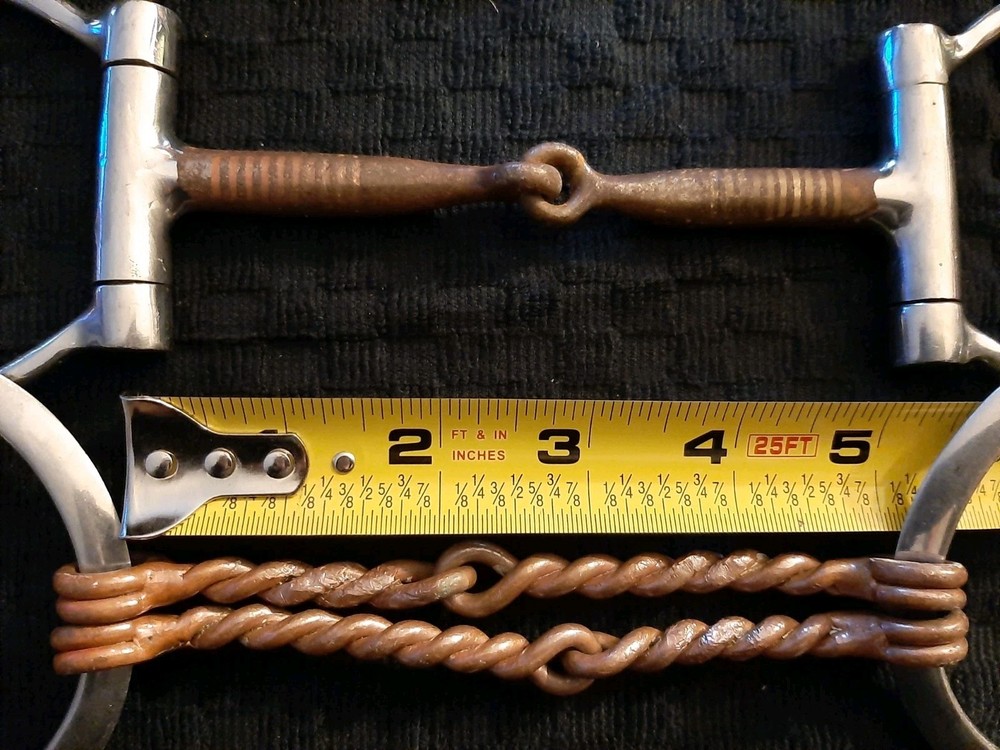 Lot Of 4 Snaffle Training Bits Copper Twisted Etc 5"