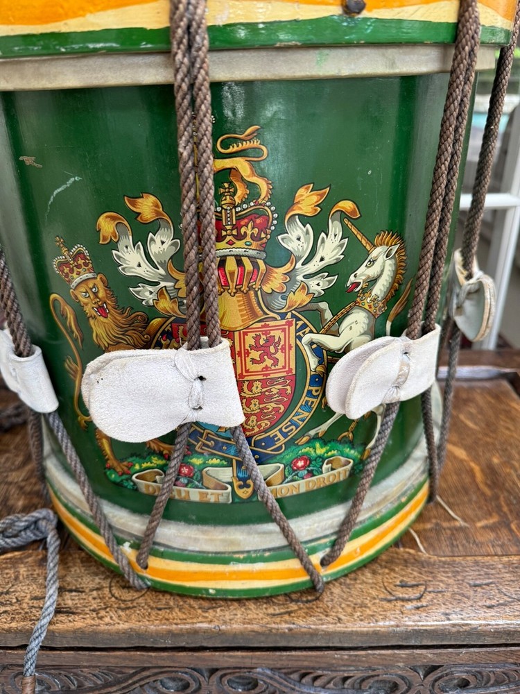 ENGLISH VICTORIAN REGIMENTAL DRUM 15”