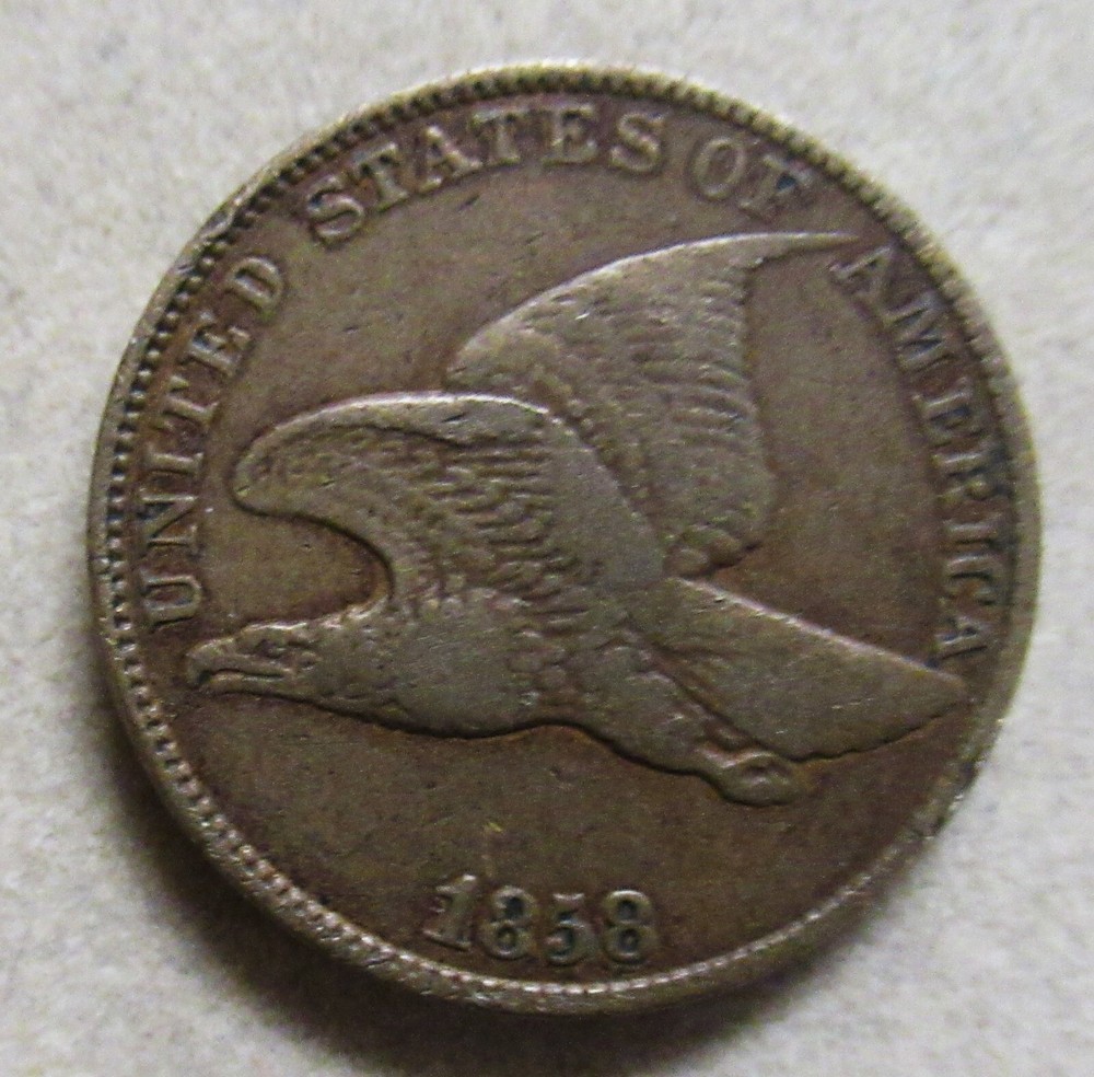 1858LL Flying Eagle Cent SJ21