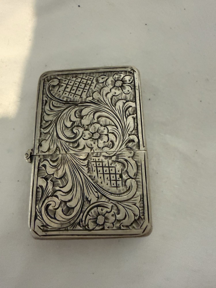 Engraved Sterling Silver Match Case