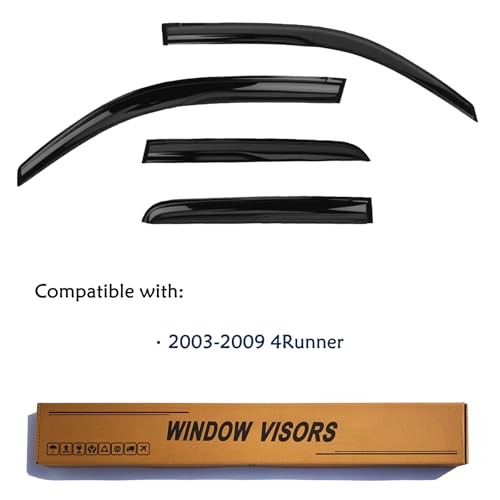 Window Visors Rain Guards fits Out-Channel Window Wind 2003-2009 4Runner
