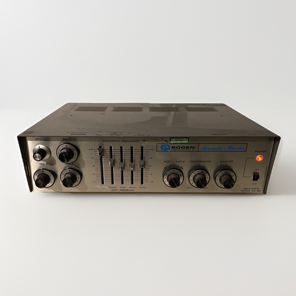 Vintage Bogen Acousta-Master CT-60 Solid State Mixer Amplifier (Blue Lettering)