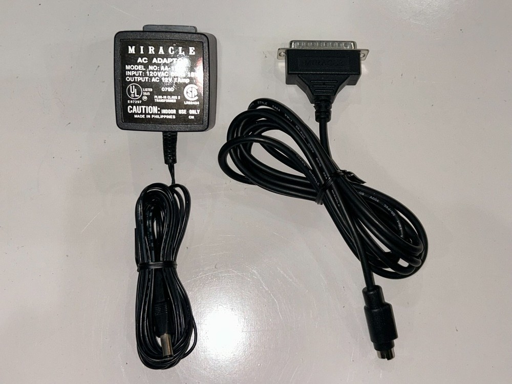 Miracle Piano OEM AC Adapter + Macintosh Midi Cable Set / AC Adapter / Cable