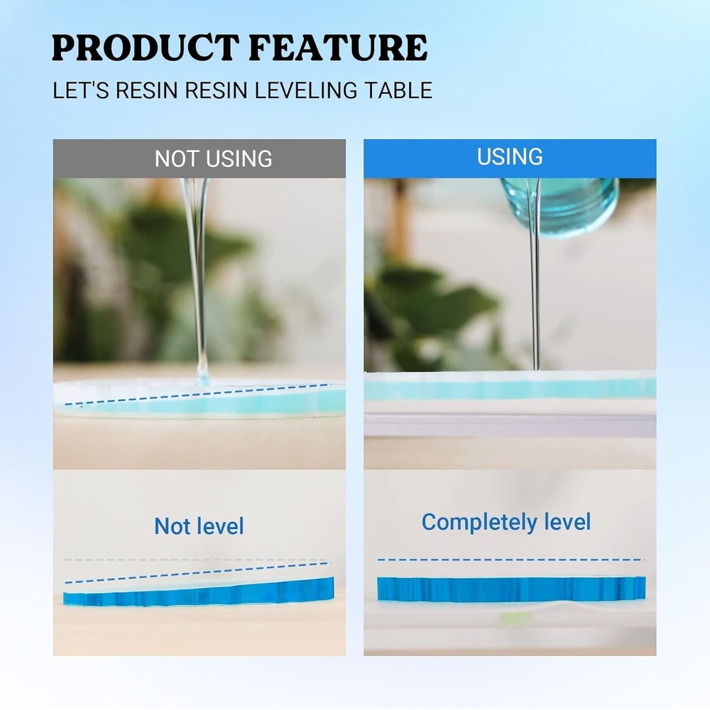 Multipurpose Acrylic Resin Leveling Table 16''x12'' for Flawless Craft Projects