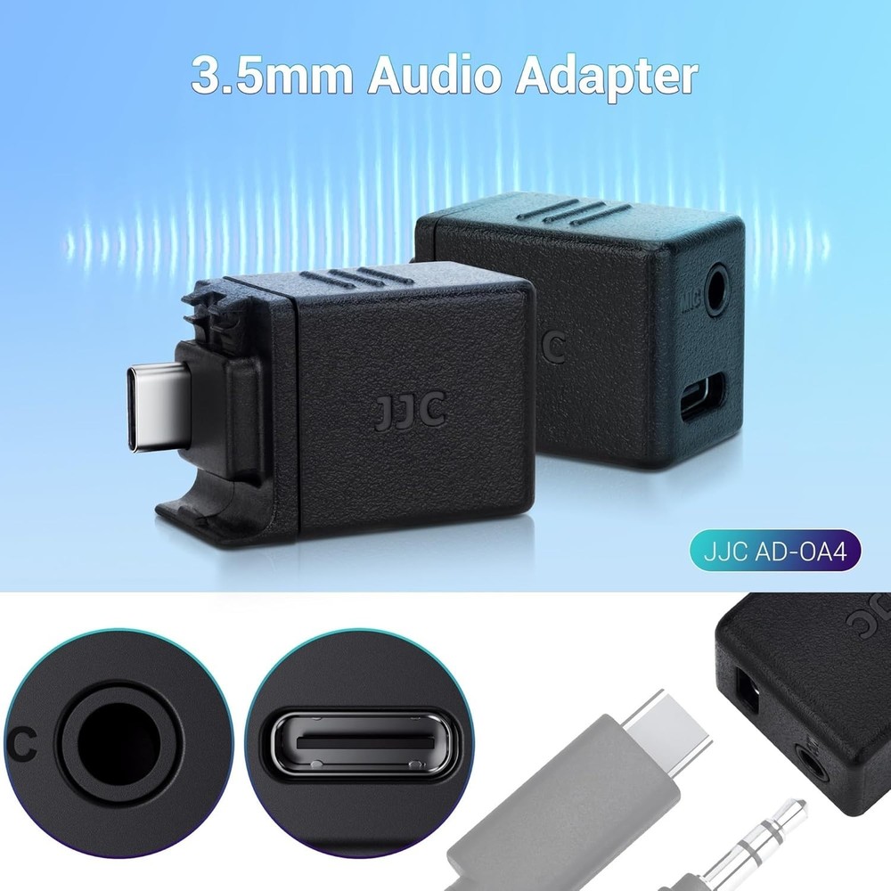 DJI Osmo Action 5 Pro Mic Adapter – 3.5mm Input with Type-C Charging Capability