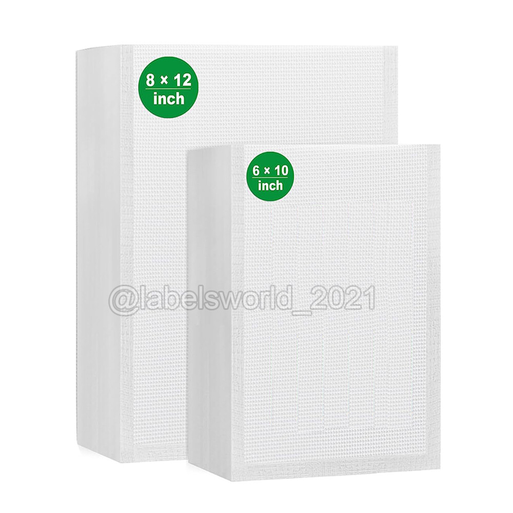 8"x12" 6"x10" Vacuum Sealer Bags Food Saver Sealing Machine Kitchen Storage Bag