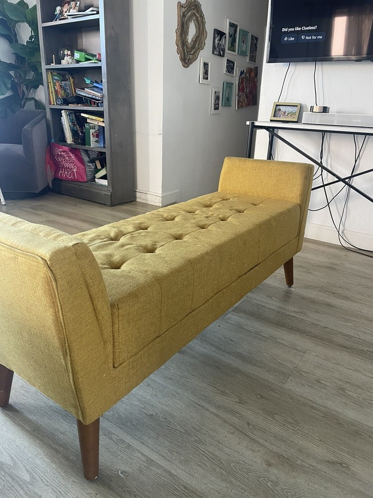 Yellow couches sofa