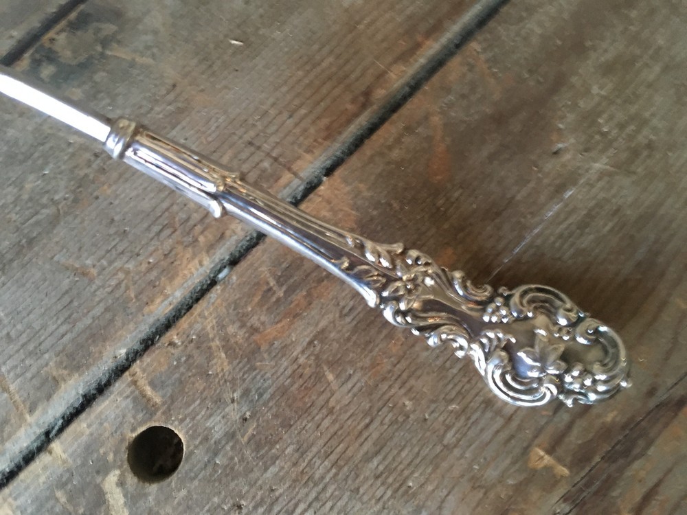 Gigantic Ladle Twisted Handle Heavily Embossed End Floral Silver Plate Bent 17"